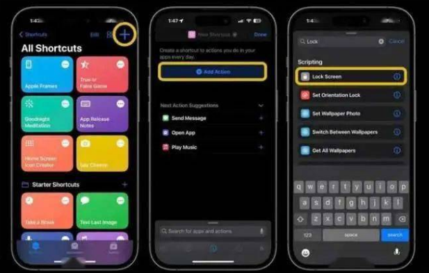 柘城苹果14锁屏维修店分享iPhone14升级iOS16.4后如何创建锁屏快捷方式 